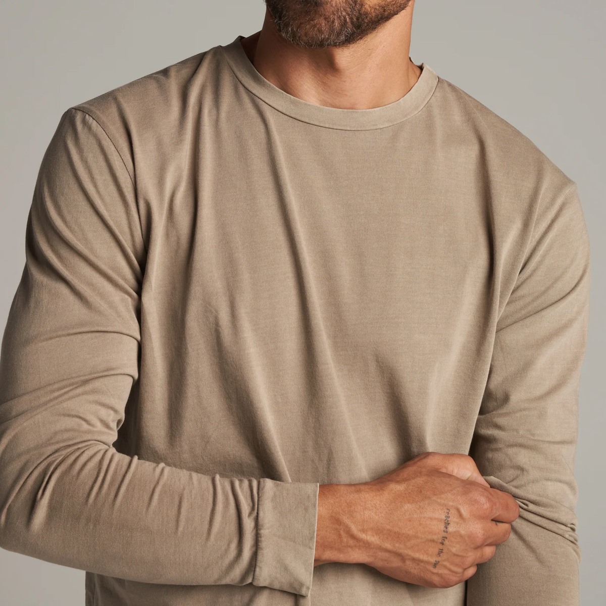Long Sleeve Cotton Mens Tee