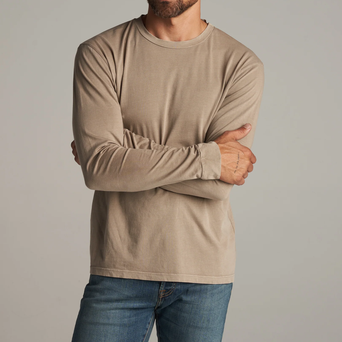 Long Sleeve Cotton Mens Tee