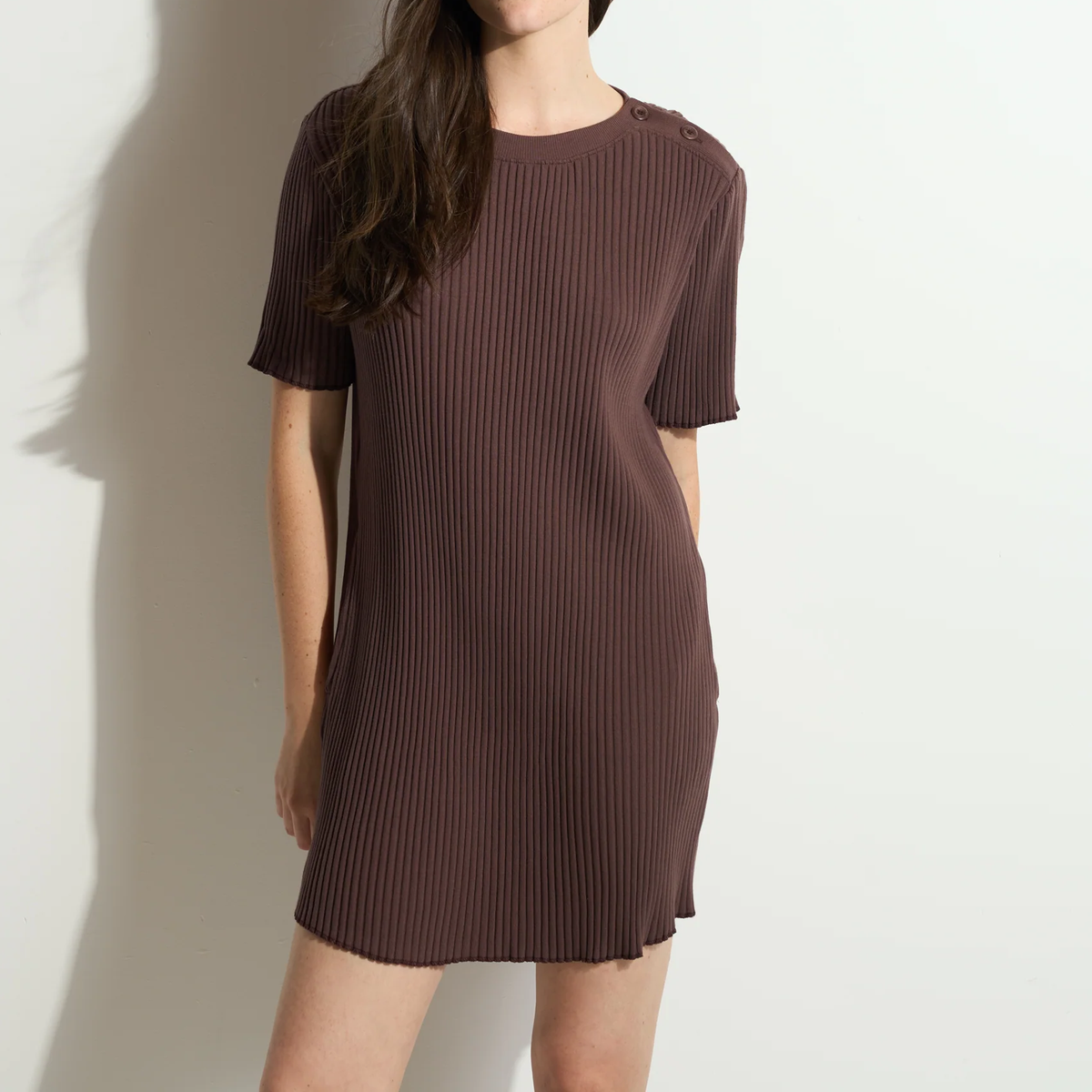 Ribbed T-shirt Mini Dress