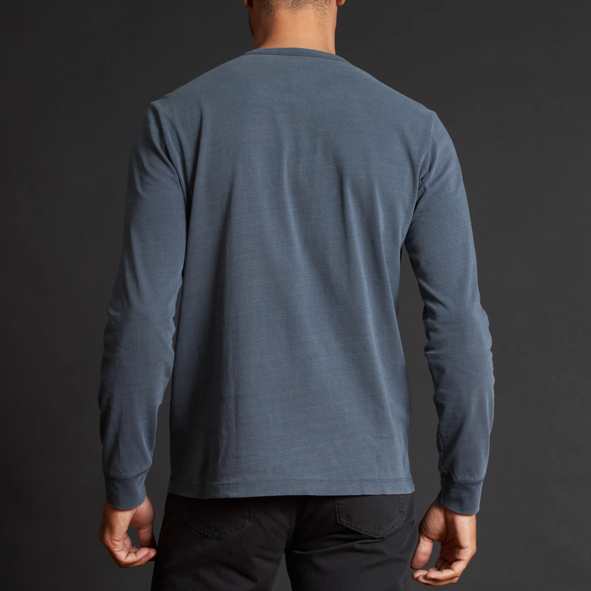Long Sleeve Henley Mens Top