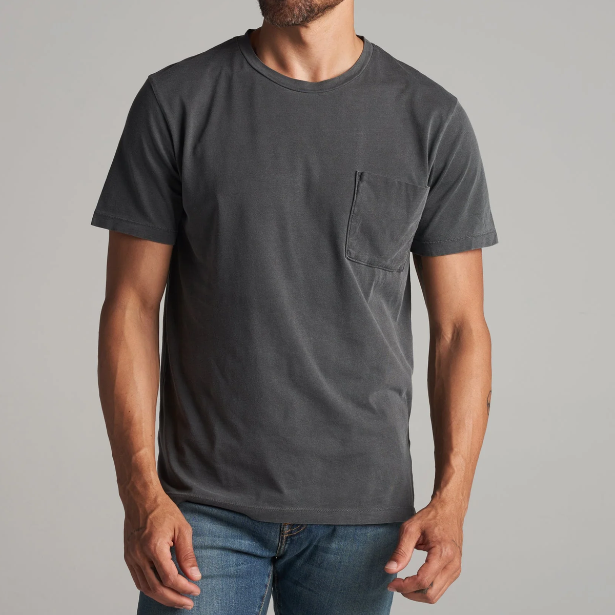 Pocket Cotton Mens Short Sleeve Tee